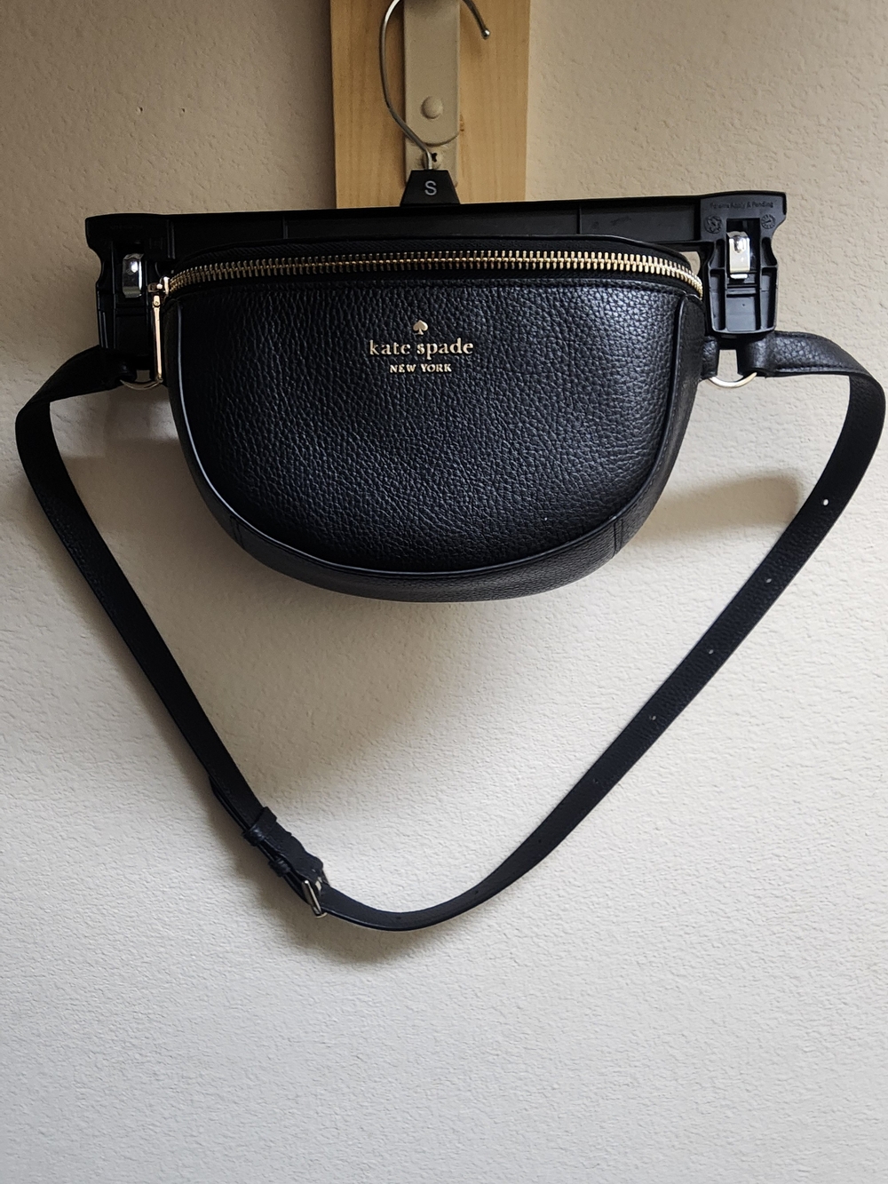 Kate Spade New York Pebbled Leather Black Belt Bag